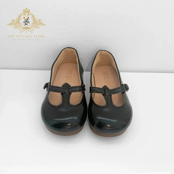Other - NWT Pretty Girls Mary Jane Flats Vintage Style Cute Children's Shoes Black 8